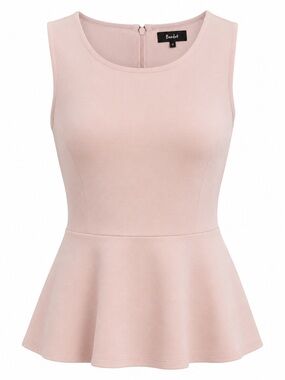 Bardot Blush Pink Peplum Top Sleeveless Size US 2